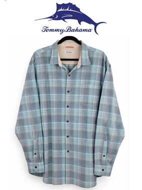 Mens Tommy Bahama Cord Chella Shirt Plaid Button Down Long Sleeve Shirt 3XL